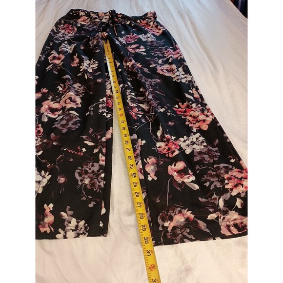 Hot Kiss Pants Size XL Floral Tie Waist Wide Leg - Picture 6 of 10